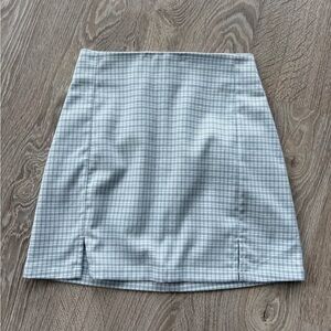 BRANDY MELVILLE Blue Checkered Mini Skirt, Size XS